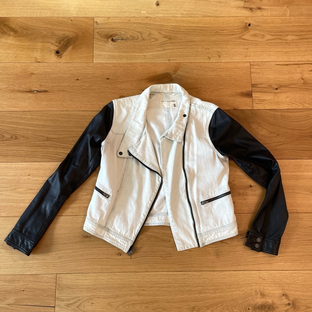 Rag & Bone Leather/denim jacket